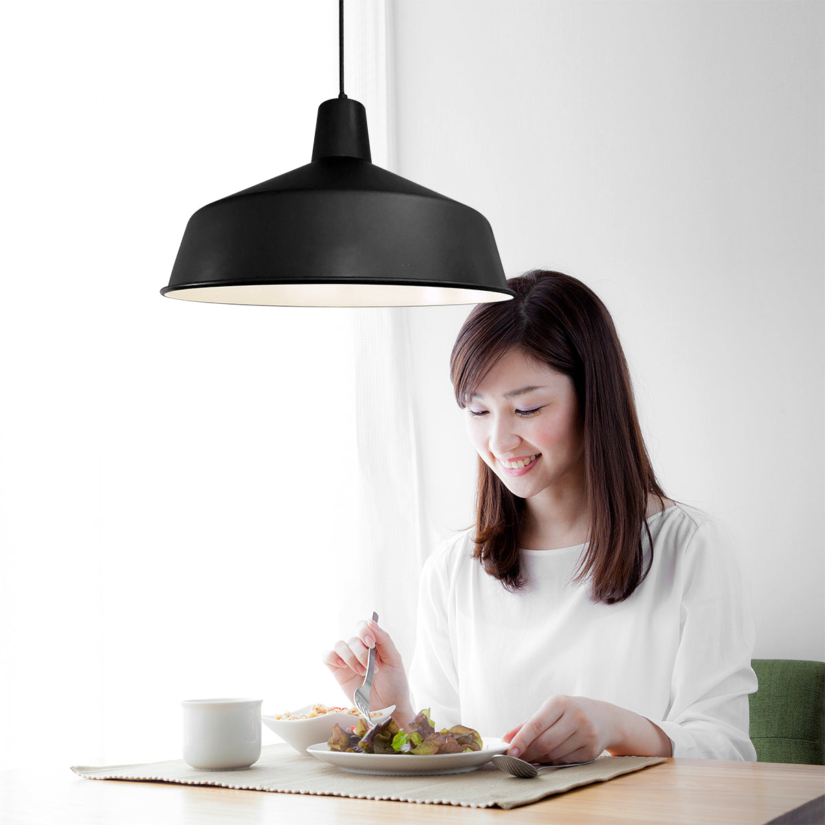 Mexlite - hanglamp - Blackmoon - zwart - metaal - Ã 40cm - E27 -
