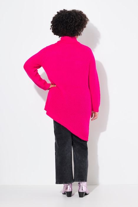 Pullover, Straight Fit, Strukturstrick, Zipfelsaum
