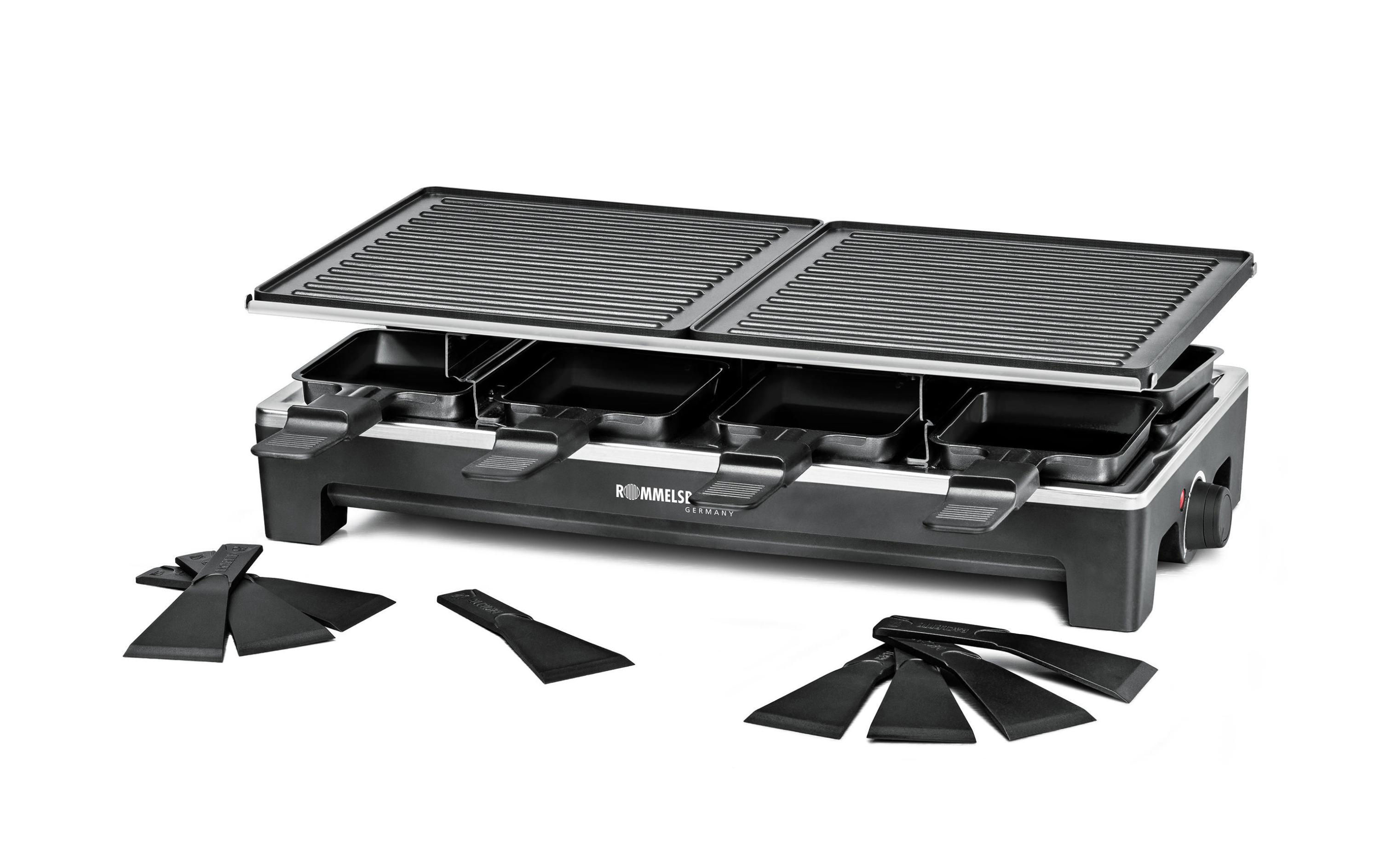 Racletteofen RCS 1350 8 PersonenRaclette Grill mit zwei Wendegrillplatten