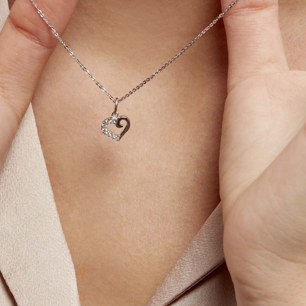 Collier Annabella Argent Blanc Oxyde De Zirconium