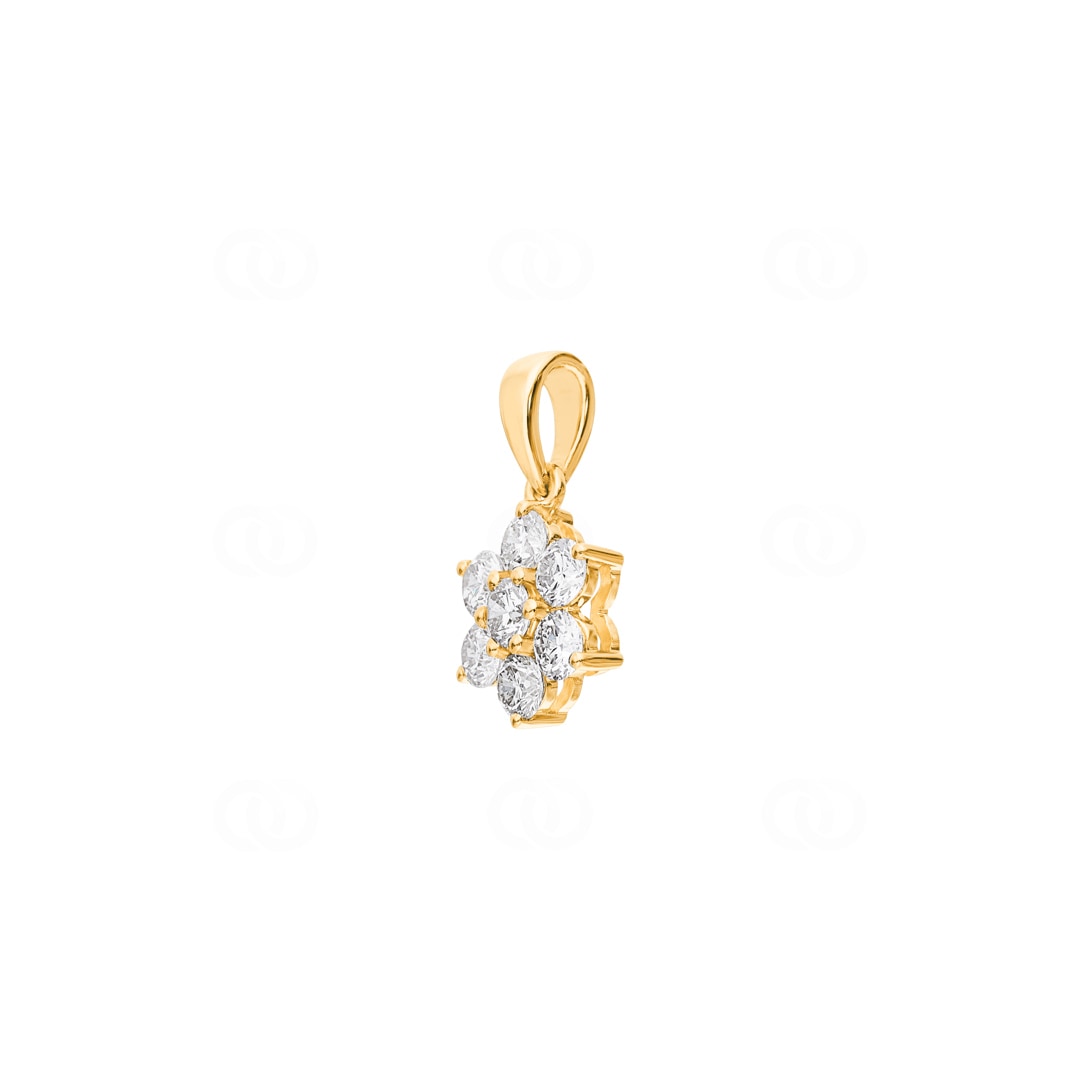 0.70 Karat Diamantanhänger 750/18 K Gelbgold
