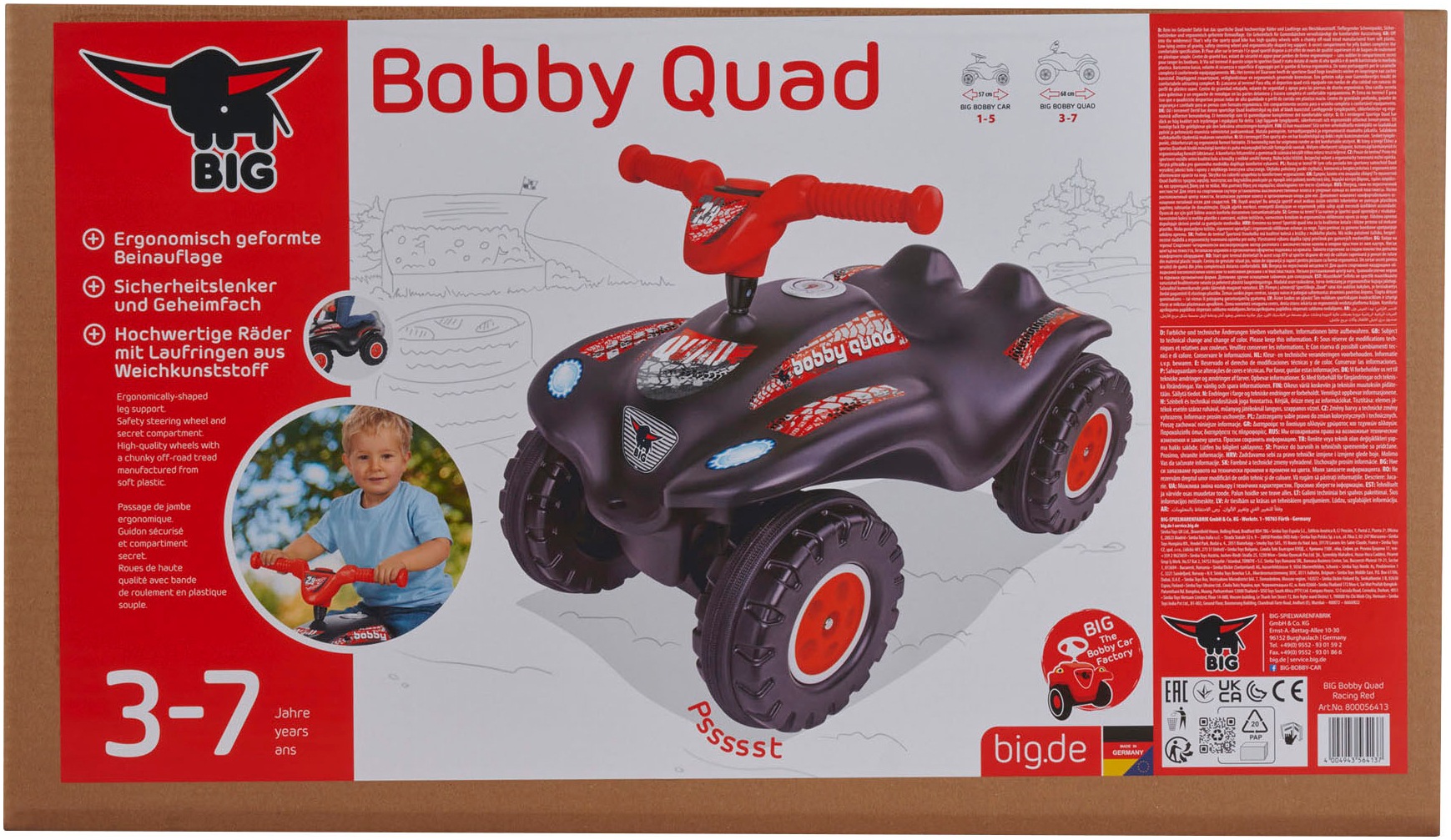 BIG Rutscherauto »BIG Bobby Quad Racing« Made in Germany