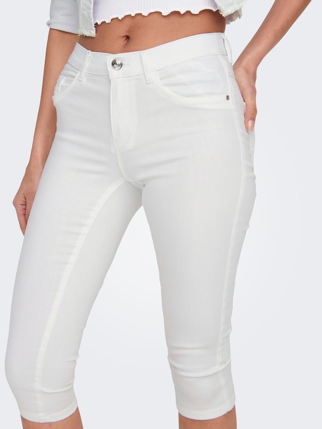 ONLY Caprijeans »ONLRAIN – Skinny Fit mit mittlerer Leibhöhe für moderne Silhouette«, skinny fit, Denim/Jeans, Viskosemischung, unifarben, pflegeleicht