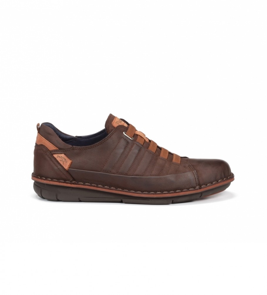 Sapatos Fluchos Alfa F0703 em couro castanho