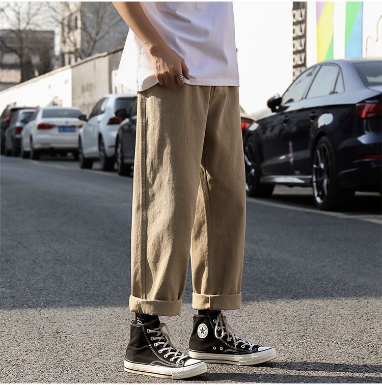Whyessa - Effen cropped rechte broek