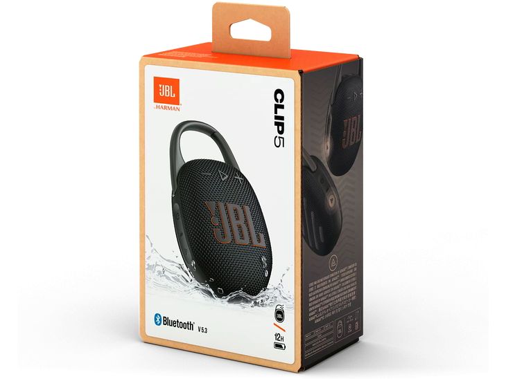 JBL Clip 5 Schwarz Ultra-kompakter wasserdichter Lautsprecher