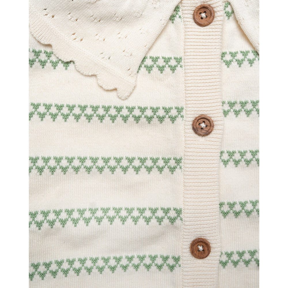 Køb Hanevild Shale Green Heart Cardigan