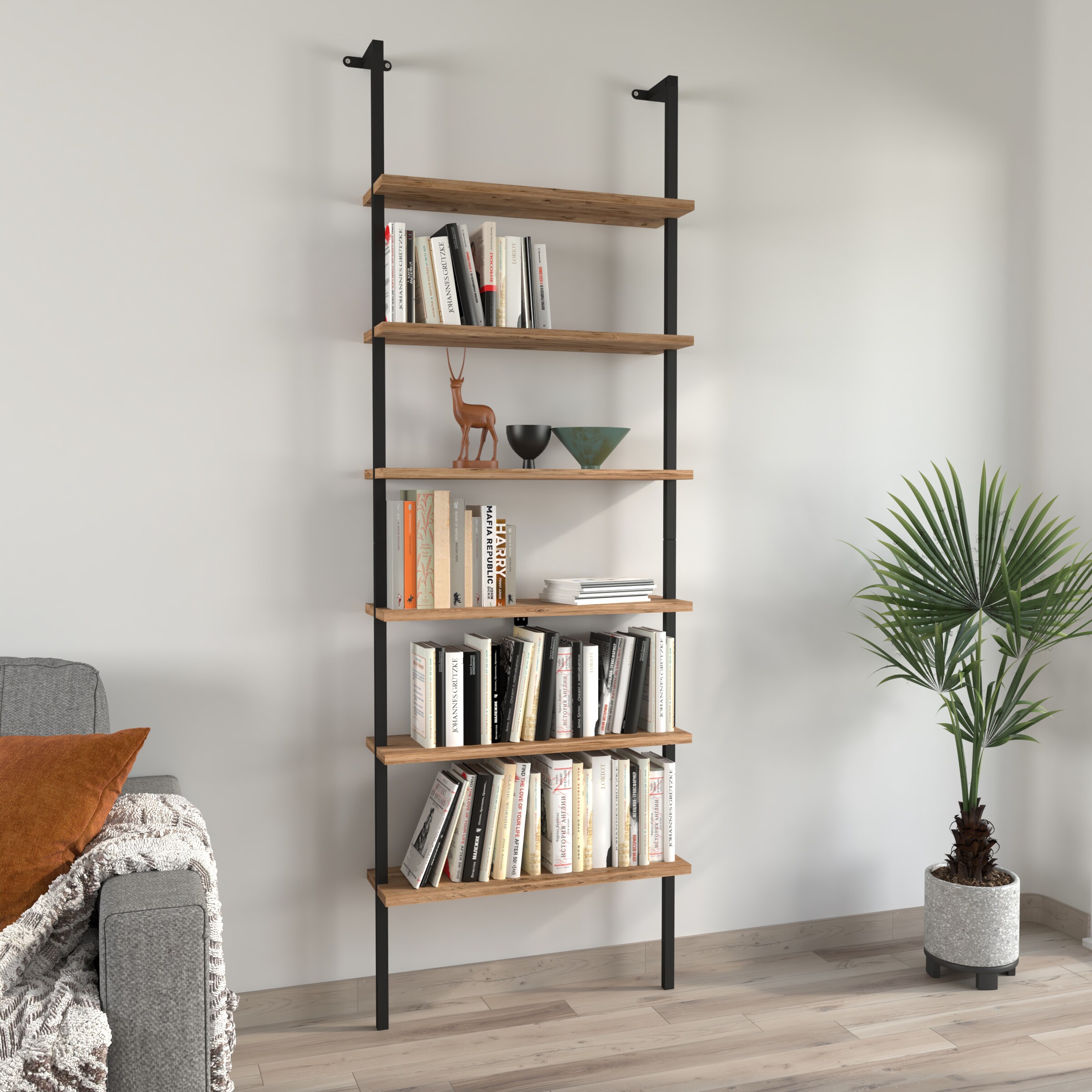 VCM Holz Wandregal Hängeregal Regal Bücherregal Wandboard Deko Board Insasi 6