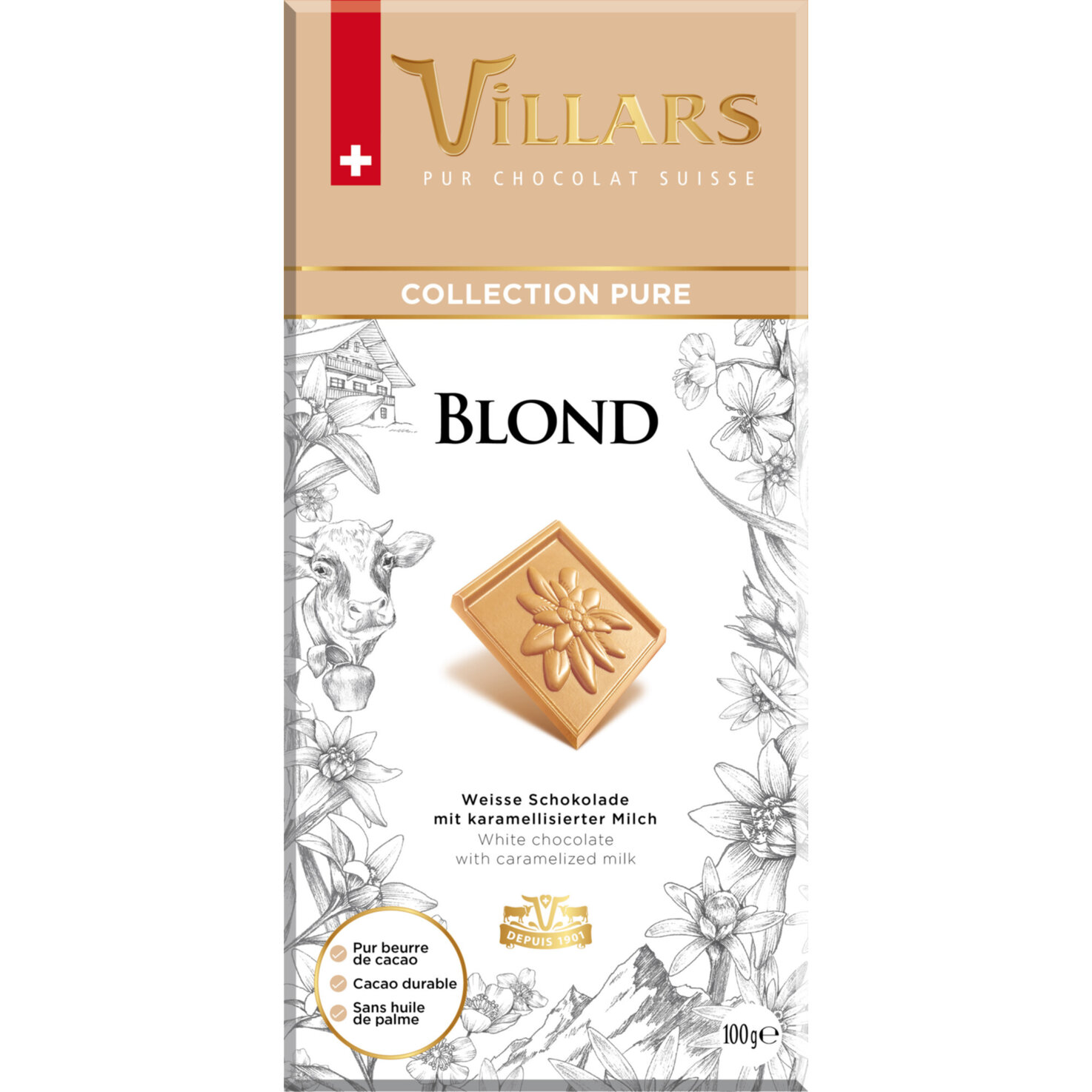 Villars Tafelschokoladeschokolade Blond
