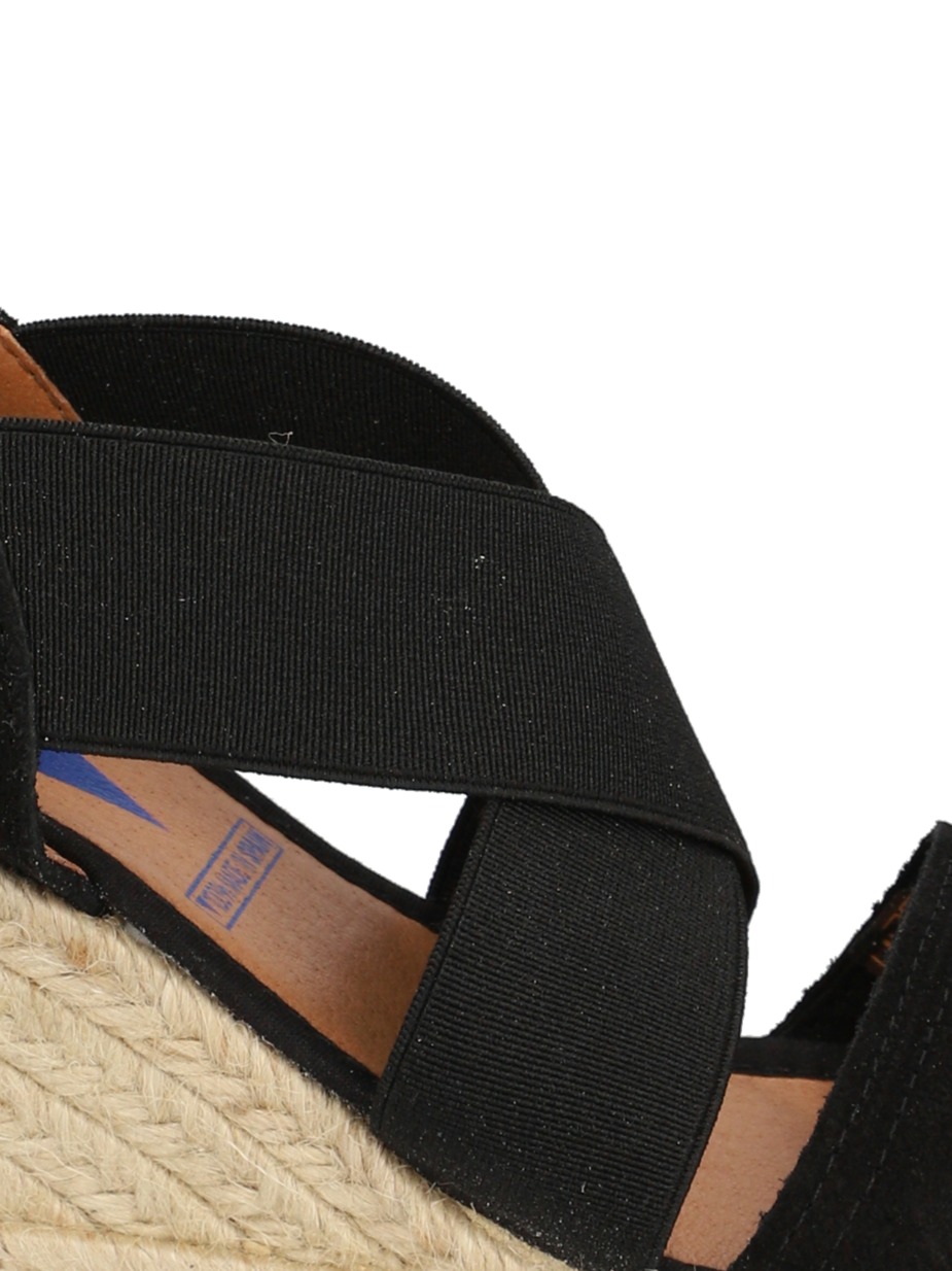 Veloursleder Keilsandale