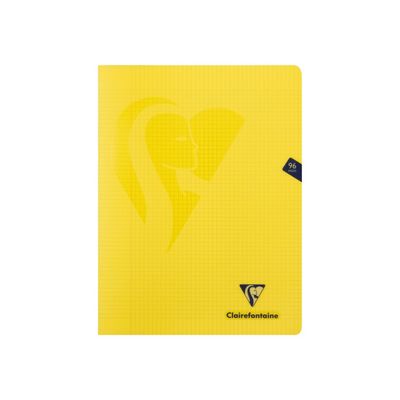 Clairefontaine Mimesys - Cahier polypro 24 x 32 cm - 96 pages - petits carreaux (5x5 mm) avec marge - disponible dans différentes couleurs