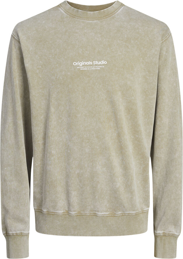 Jack & Jones JORVESTERBRO WASH SWEAT CREW NECK J Silver sage/loose