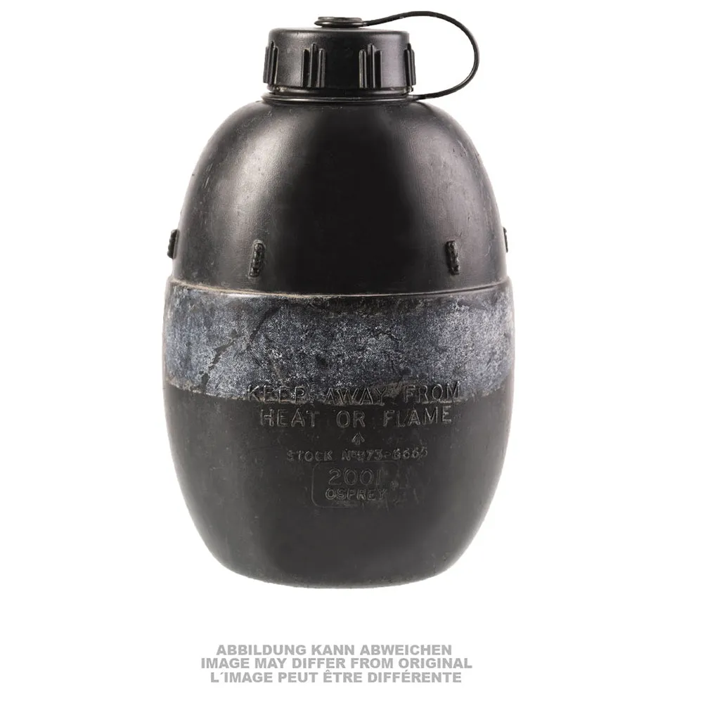 British Army -  Britische Feldflasche Kunststoff schwarz gebraucht