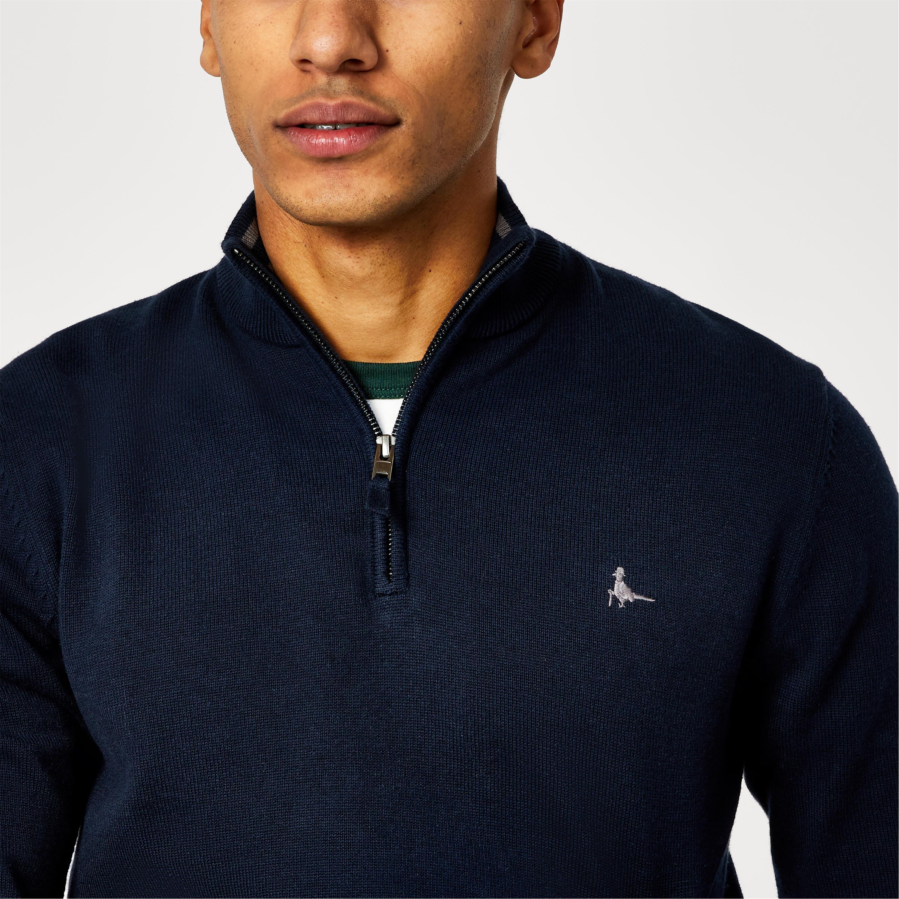 Jack Wills Funnel Neck Half Zip Jumper