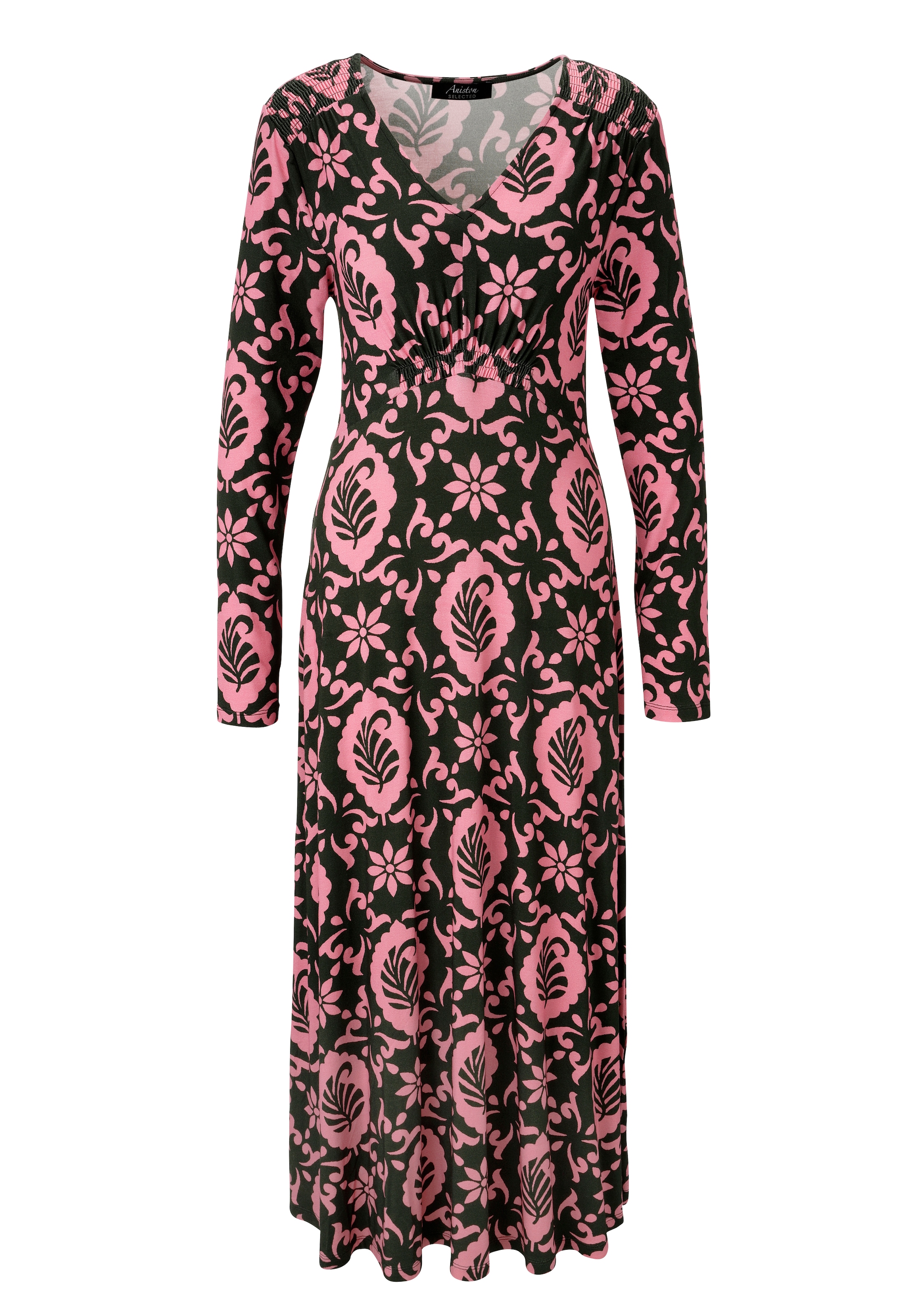 Aniston SELECTED Midikleid mit Smok-Details - NEUE KOLLEKTION