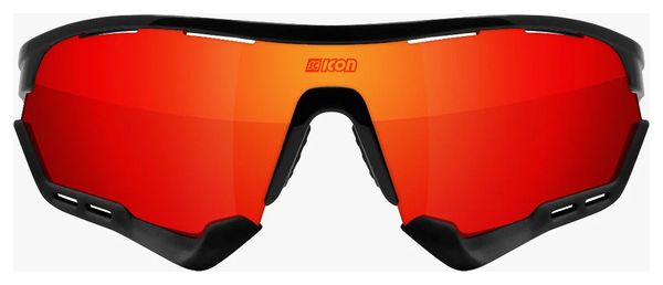 Lunettes SCICON Aerotech XXL Noir Brillant / Rouge Miroir