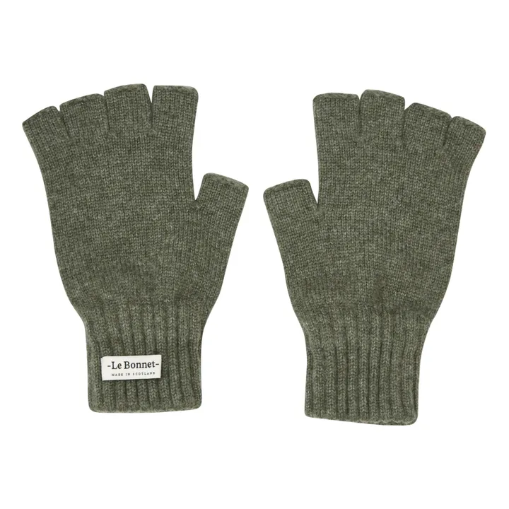 Le Bonnet Amsterdam Mitaines Mérinos | Vert kaki