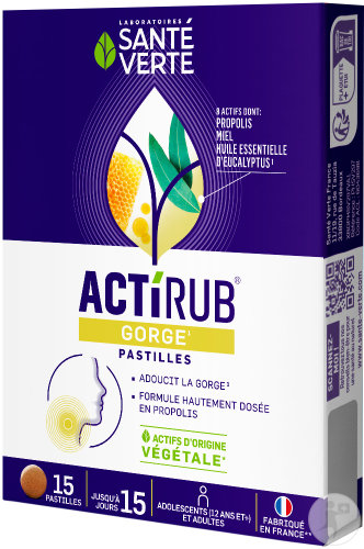 Santé Verte Actirub Pour La Gorge 15 Pastilles