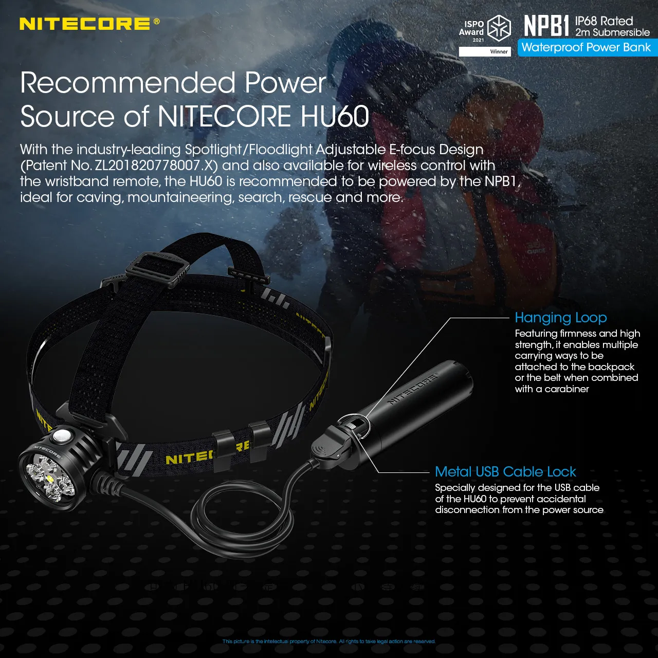 Nitecore Npb1 Waterproof Powerbank 5000 Mah Black
