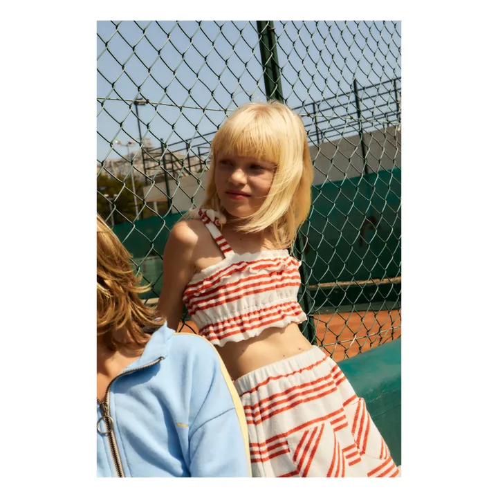 We Are Kids Top Alba Rayure Eponge Bio | Rouge