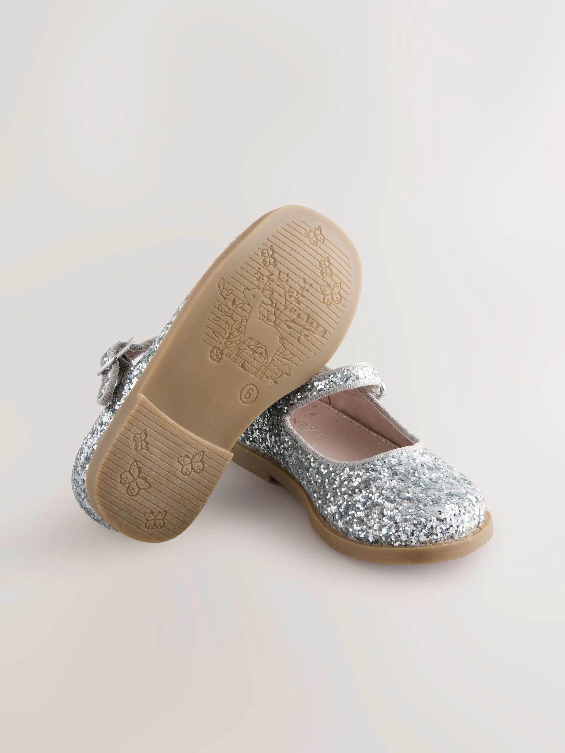 Zilverglitter - Mary Jane-schoenen