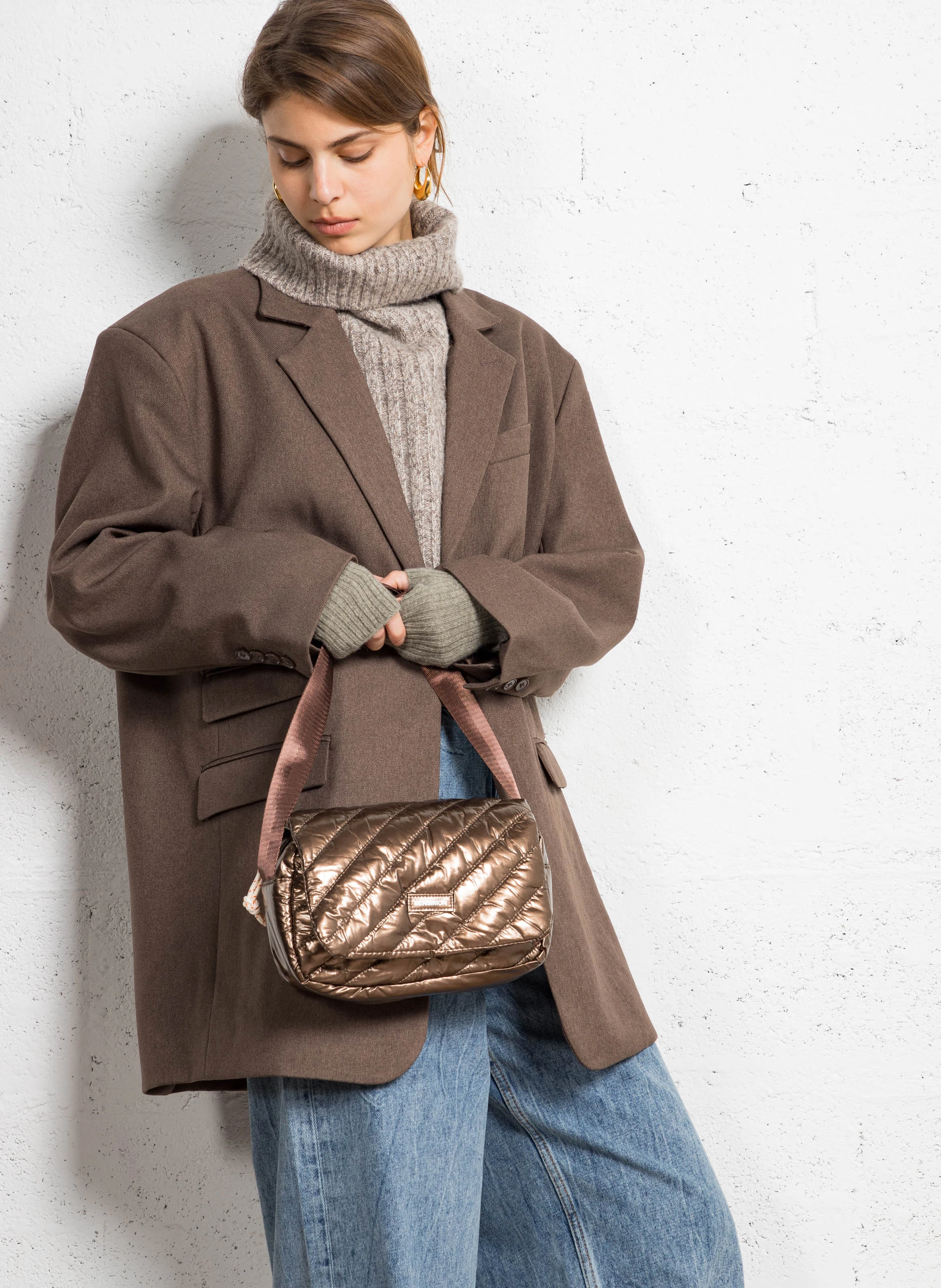 MADISON - Sac bandoulière matelassé | Marron