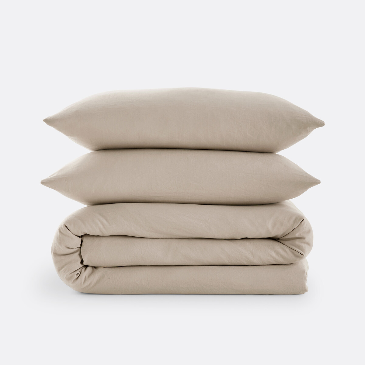 LA REDOUTE INTERIEURS<br>Conjunto de cama em microfibra lavada e poliéster reciclado