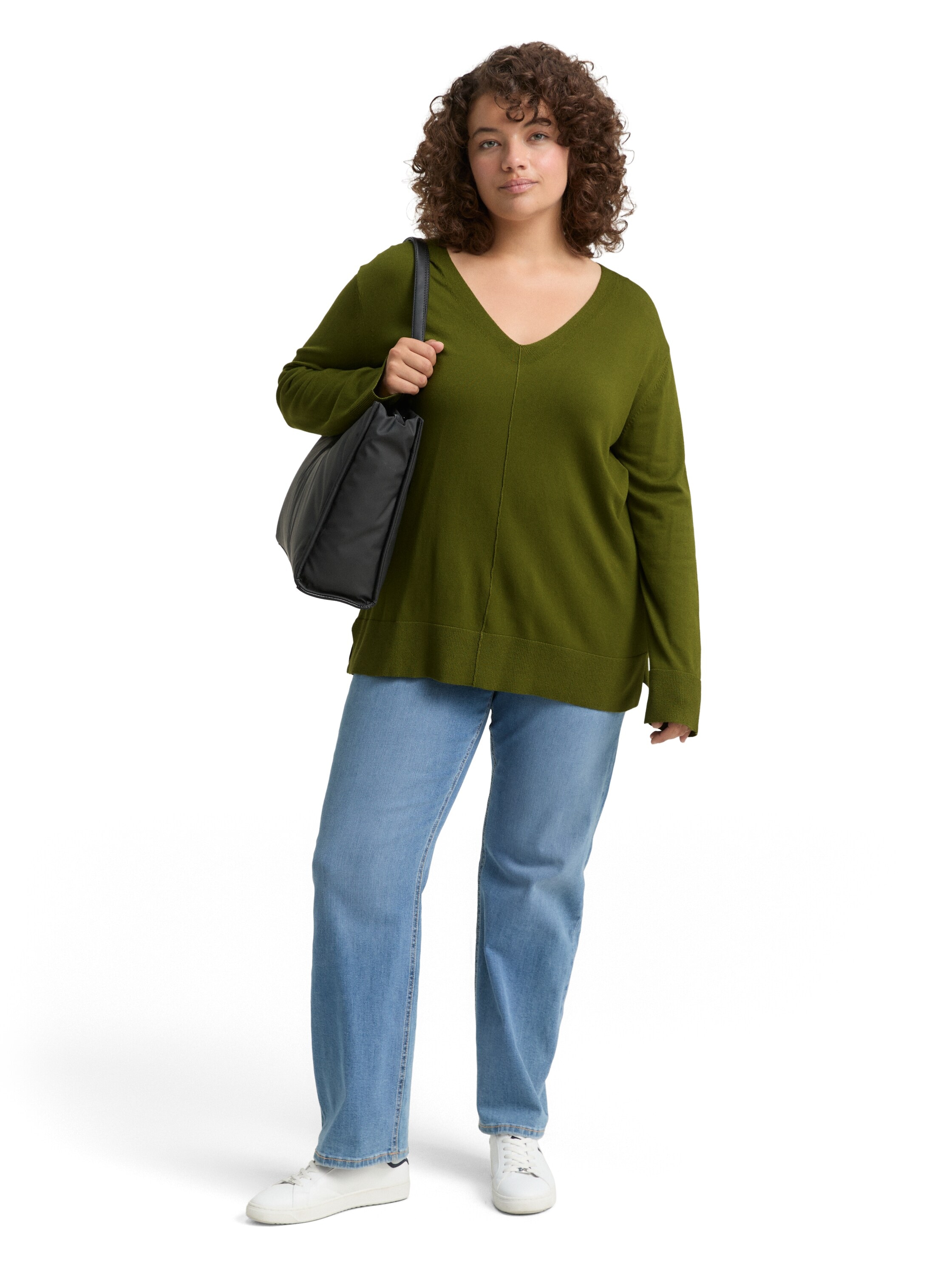 TOM TAILOR PLUS Strickpullover , mit Ziernaht