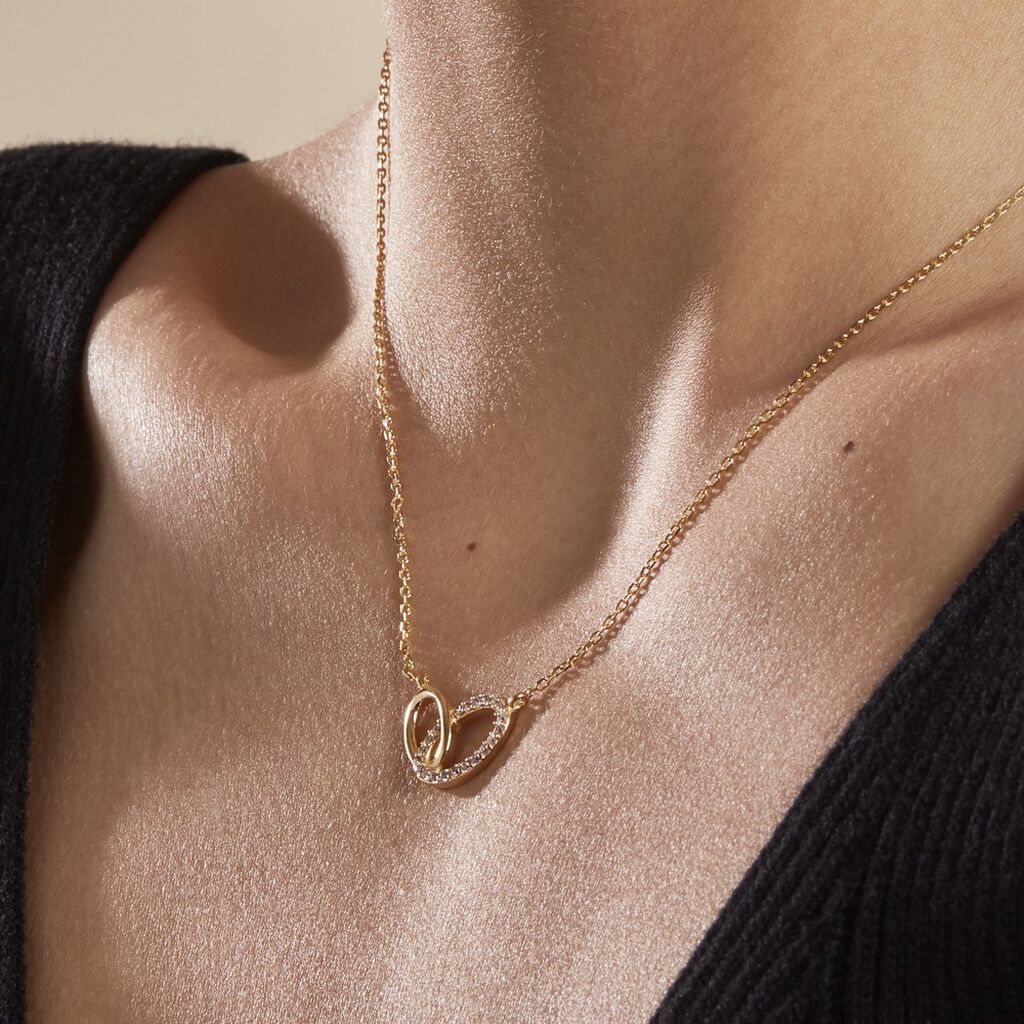 Collier Plaqué Or Kimberlie Oxydes De Zirconium