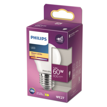 Philips LED kogel E27 5,9W mat niet dimbaar