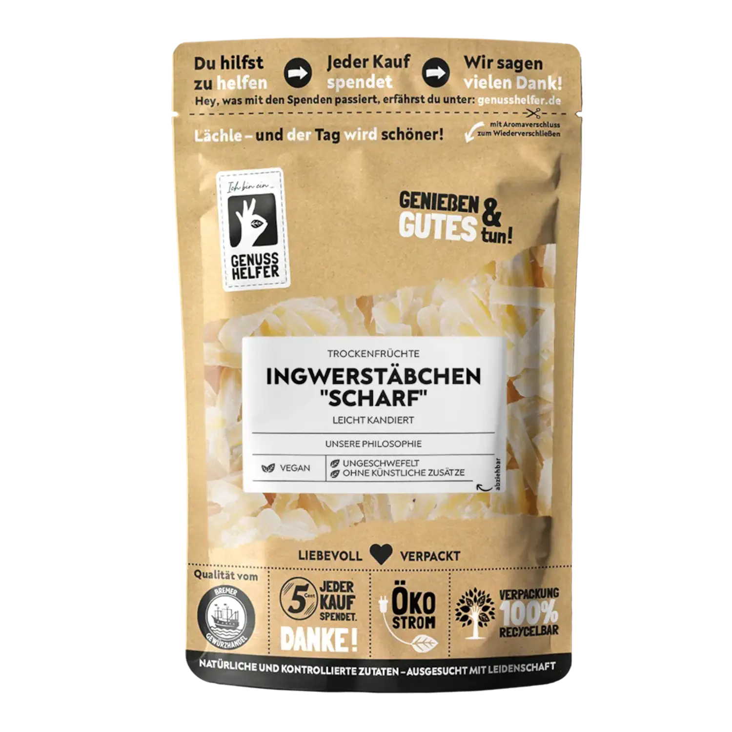 Ingwerstäbchen scharf