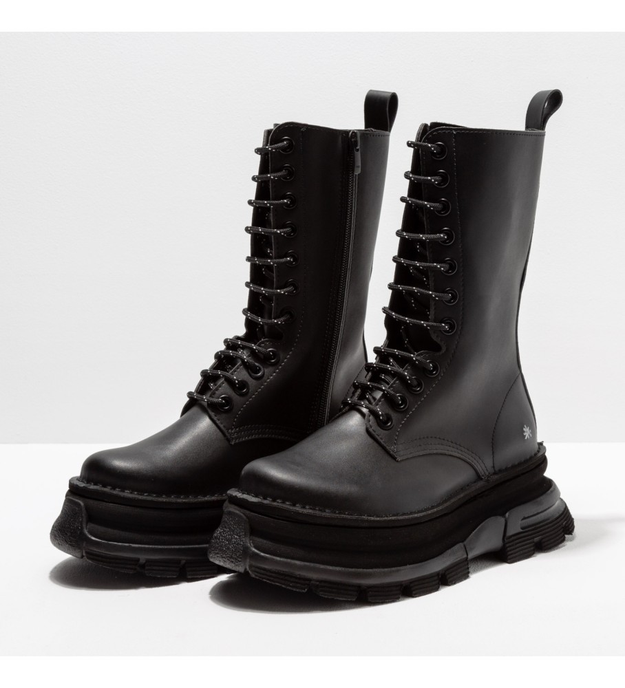Botas Art Leather 1647 Art Core 2 pretas - altura da plataforma: 6,5 cm