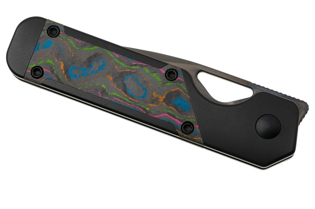 Kizer Mini Militaw Ki3634SA1 Frame Lock, Black M390, Black Titanium, 80's Camo Carbon Inlay, zakmes, Jonathan Styles design