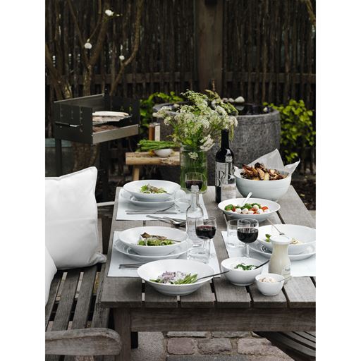 Royal Copenhagen Hvid Riflet Salatskål, Ø24 cm