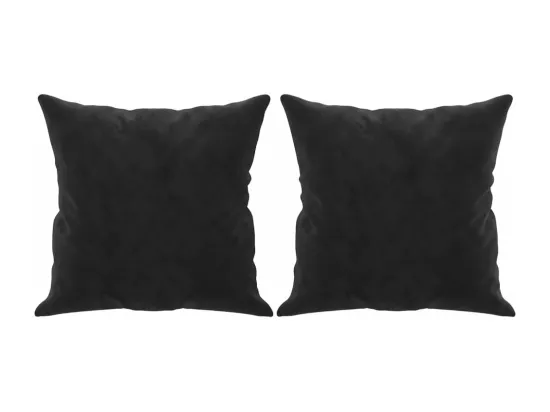 Canapé 3 places avec oreillers décoratifs noir 180 cm velours