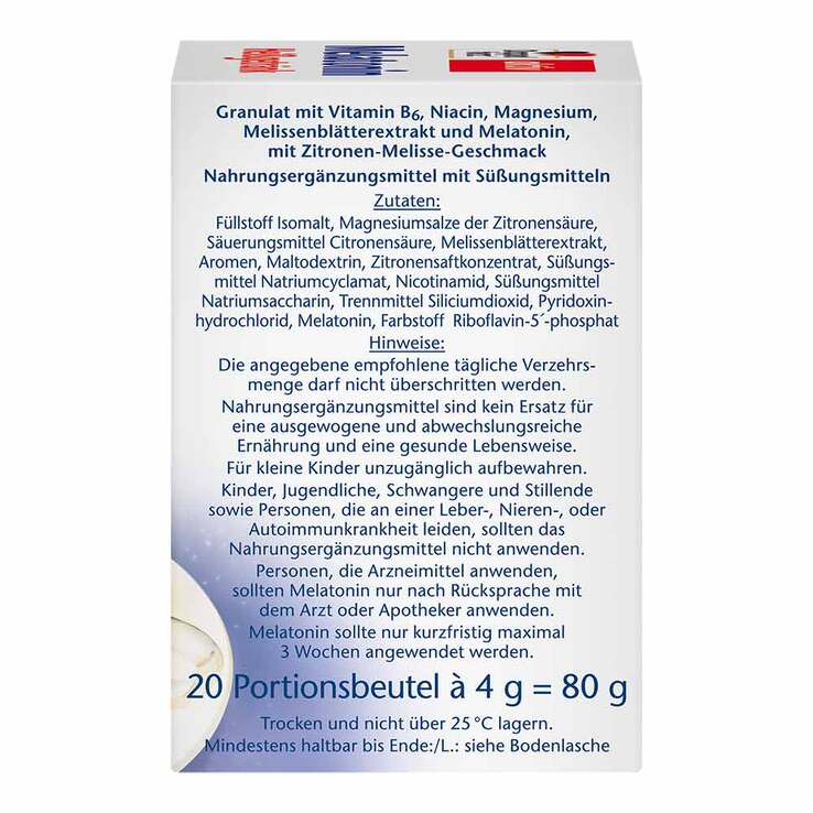Doppelherz Melatonin Heißgetränk Granulat, 20 St