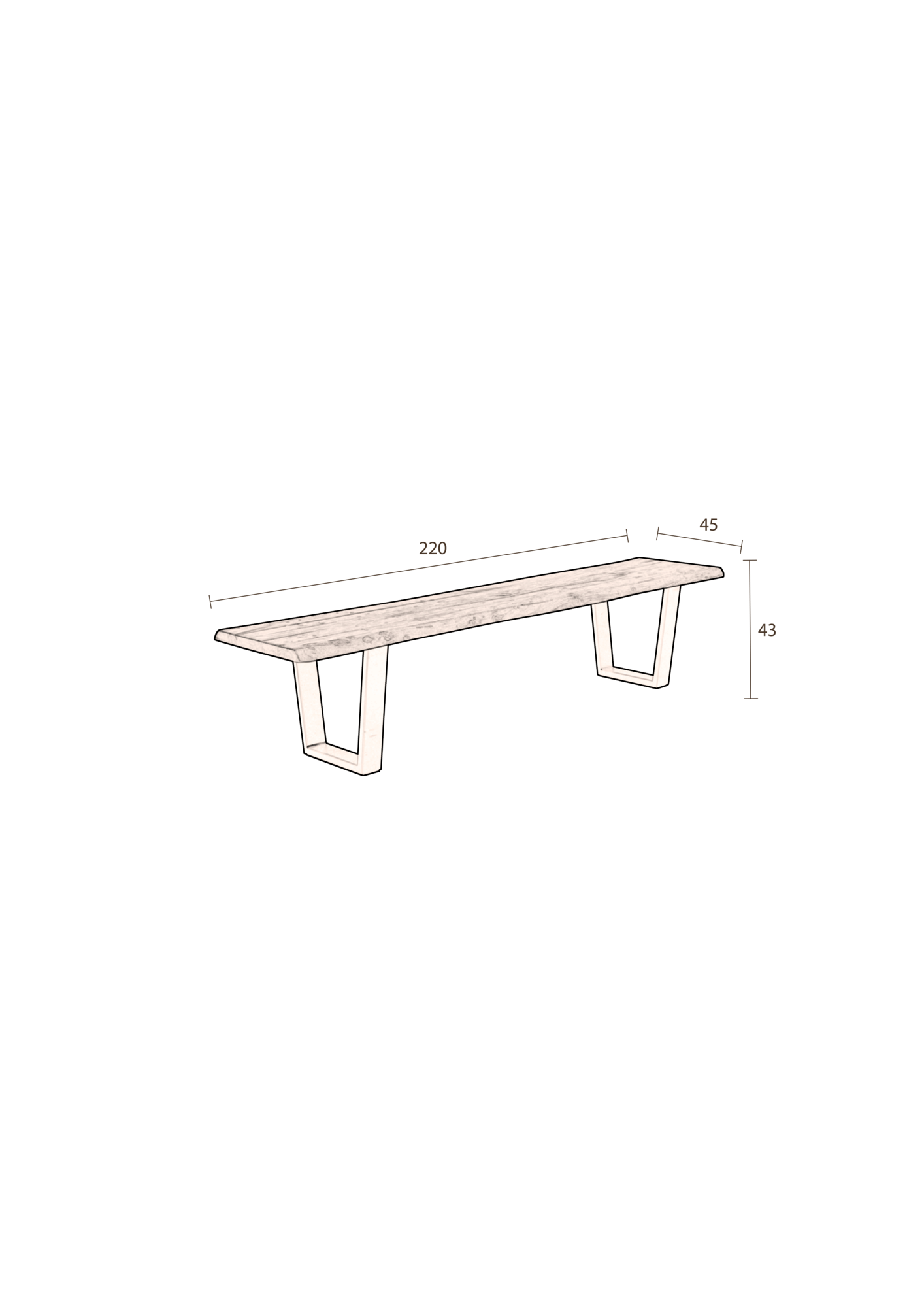 Eetkamerbank Alagon 160 cm