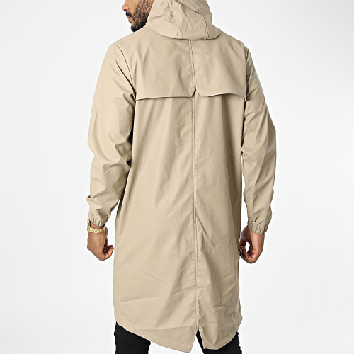 Veste Zippée Capuche Longue Beige