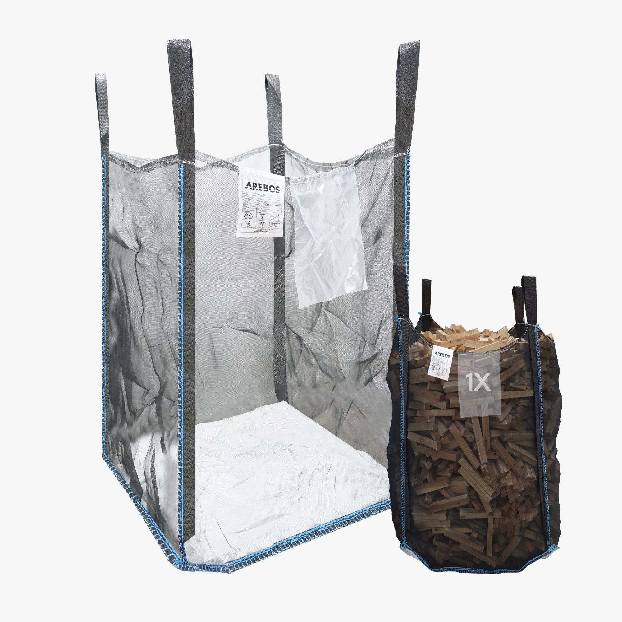 1x Premium Holzsack 100 x 100 x 160 cm