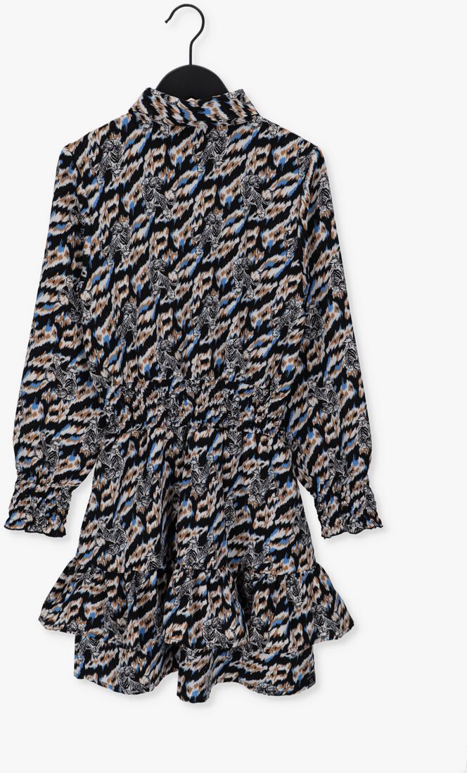 INDIAN BLUE JEANS blauwe indian blue jeans mini jurk tiger dress