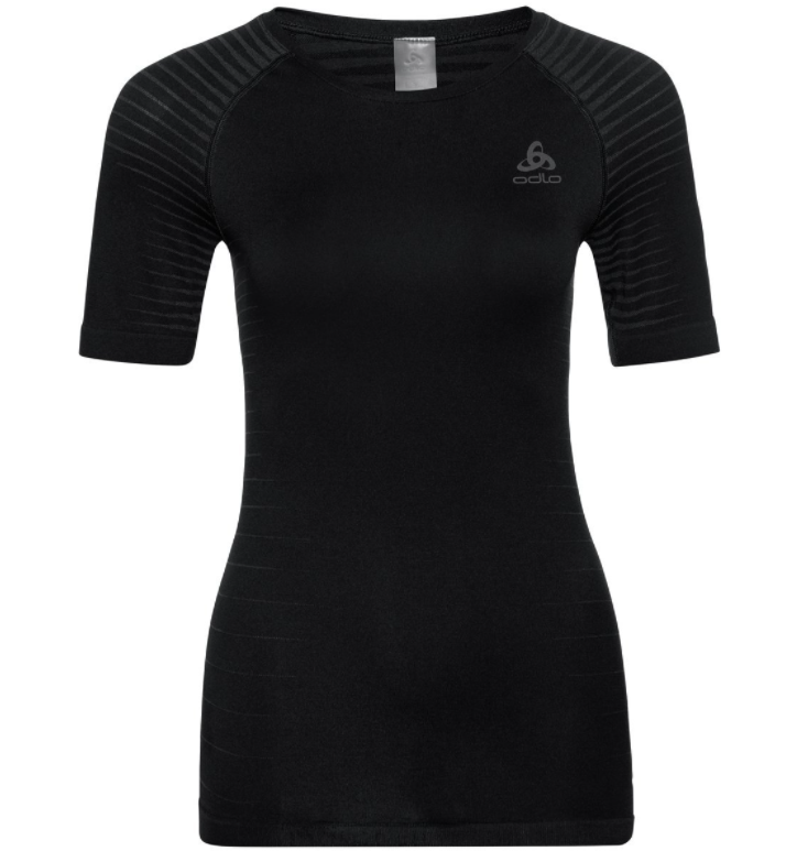 Odlo Performance Light Kortærmet Baselayer Sort Til Kvinder