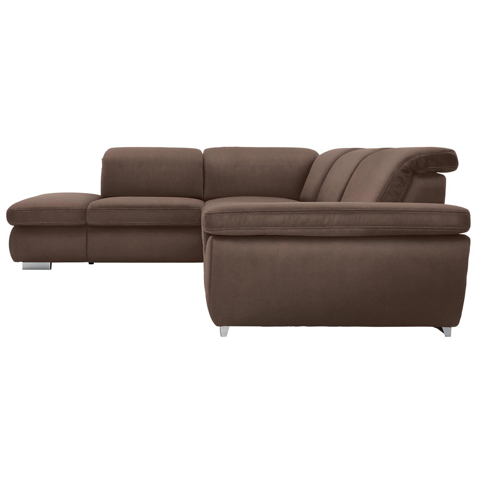 polsterpower Boxspringsofa - Saddle nougat - Basismodell - Ottomane links