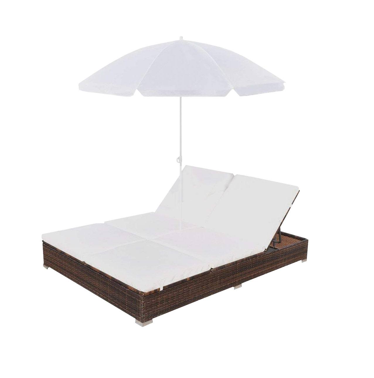 Sonnenbett Rattan JAMILIA braun