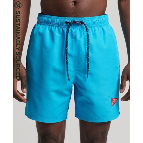 Superdry - M3010188A VARSITY SMINSHORT-BVT BEACH BLUE Azul