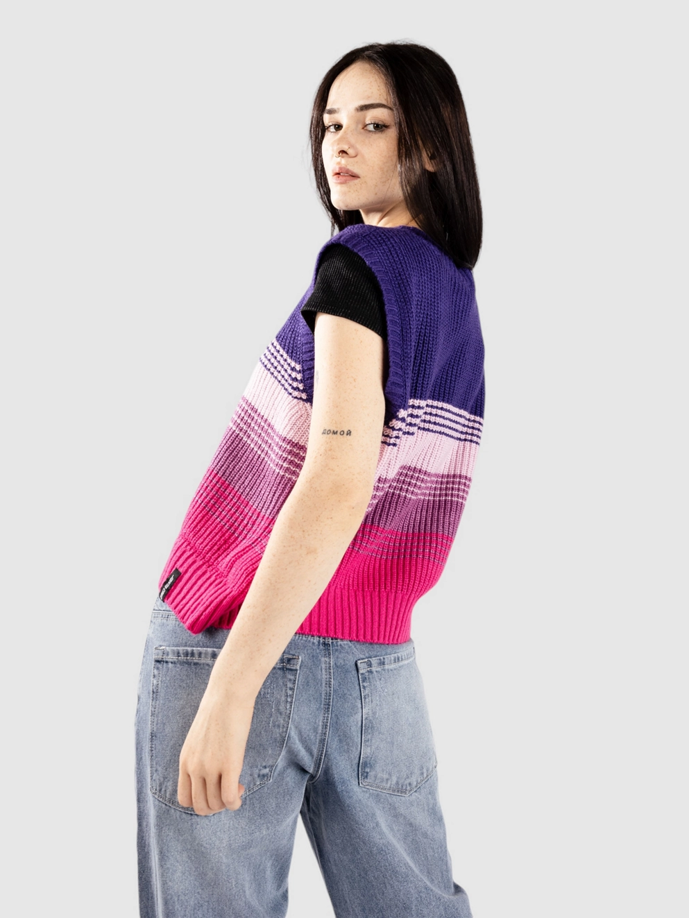 Santa Cruz Afterglow Knit Cardigan purple/pink fade