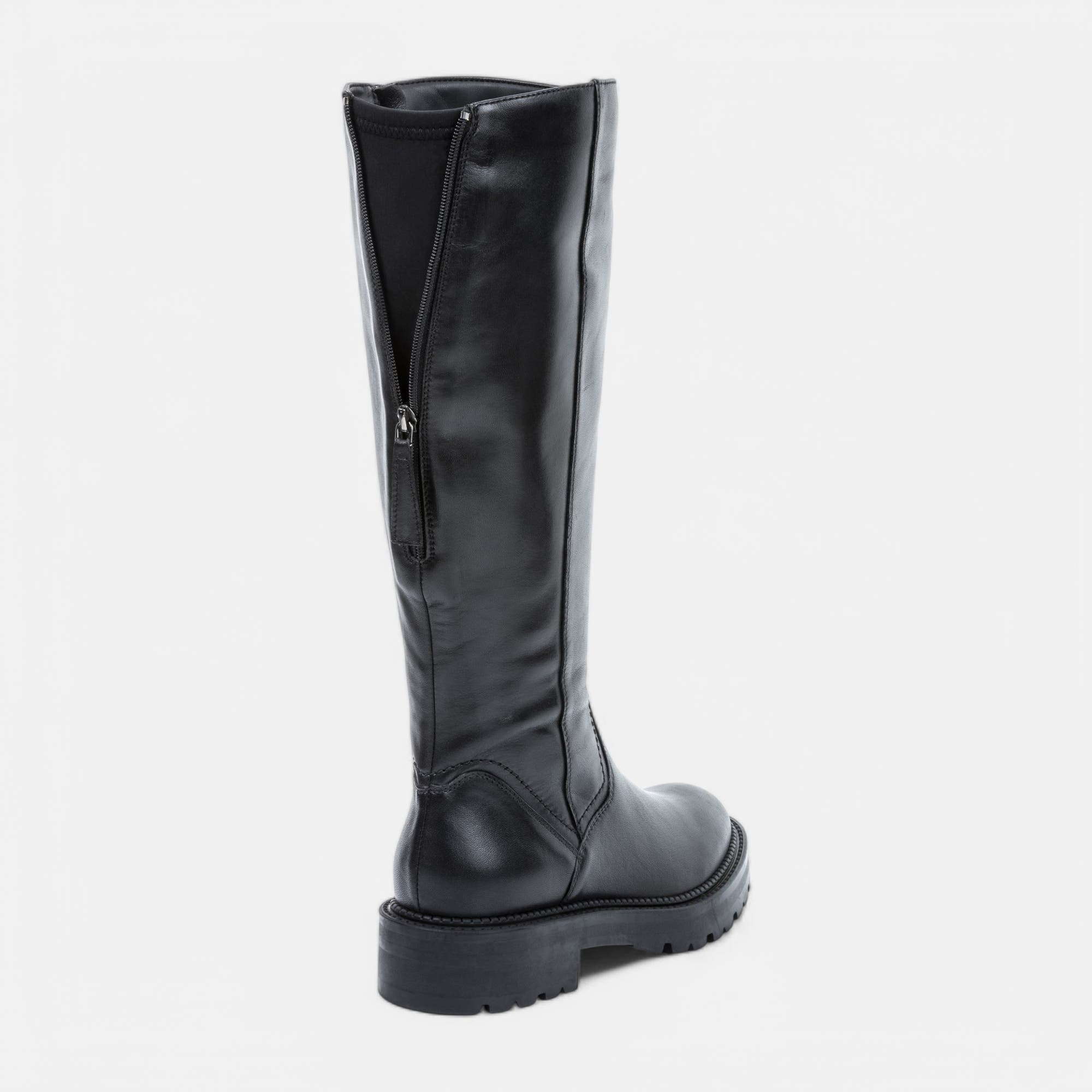 Bottes Femme en cuir noir