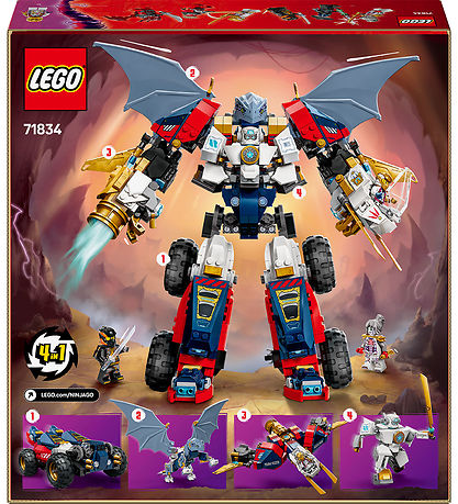 LEGO® Ninjago - Zanes Ultra-Kombi-Mech 71834 - 4-I-1 - 1187 Teil