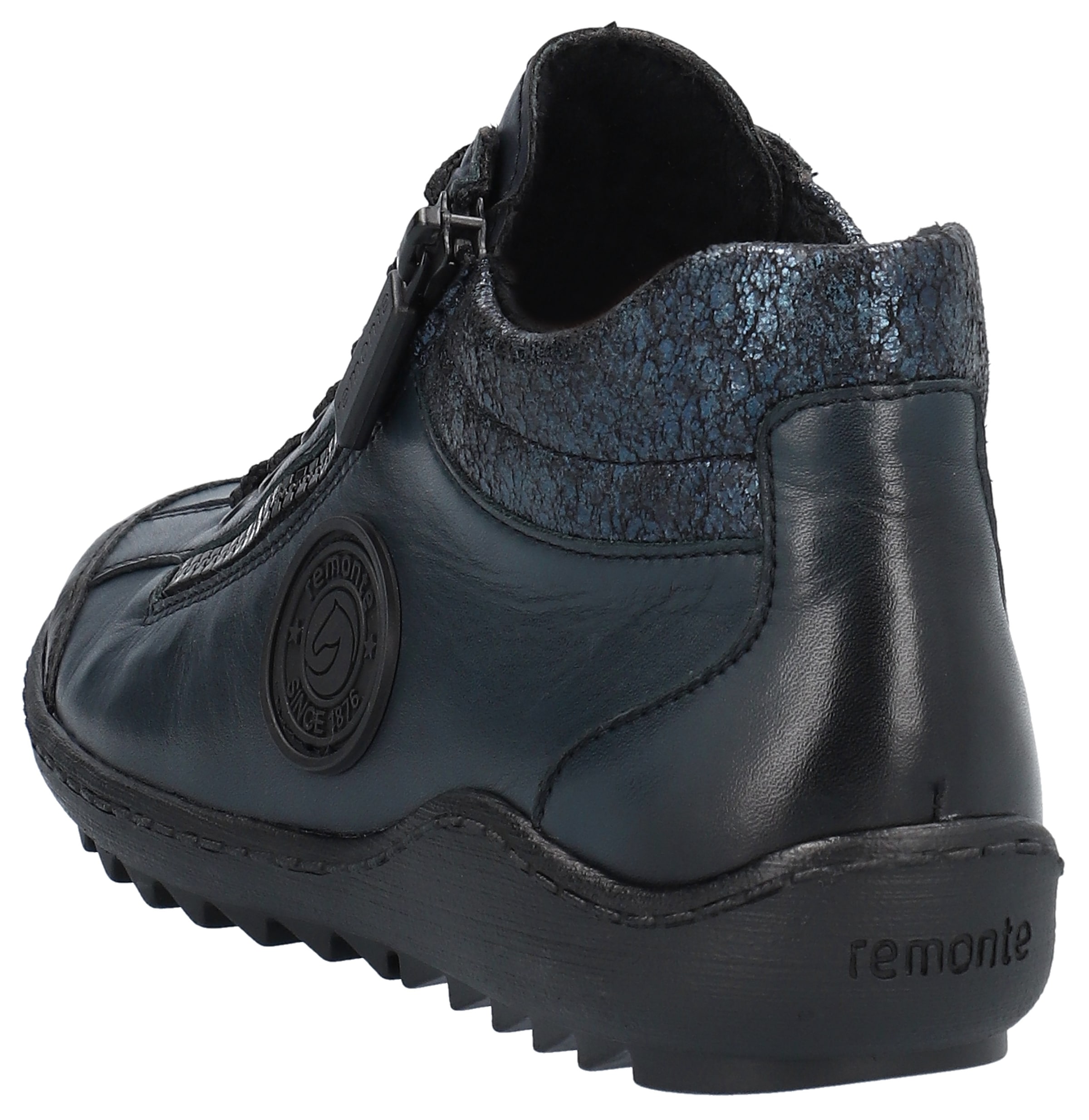 Remonte Schnürboots  , Flats, Komfortschuh, Boots mit seitlichem Reissverschluss
