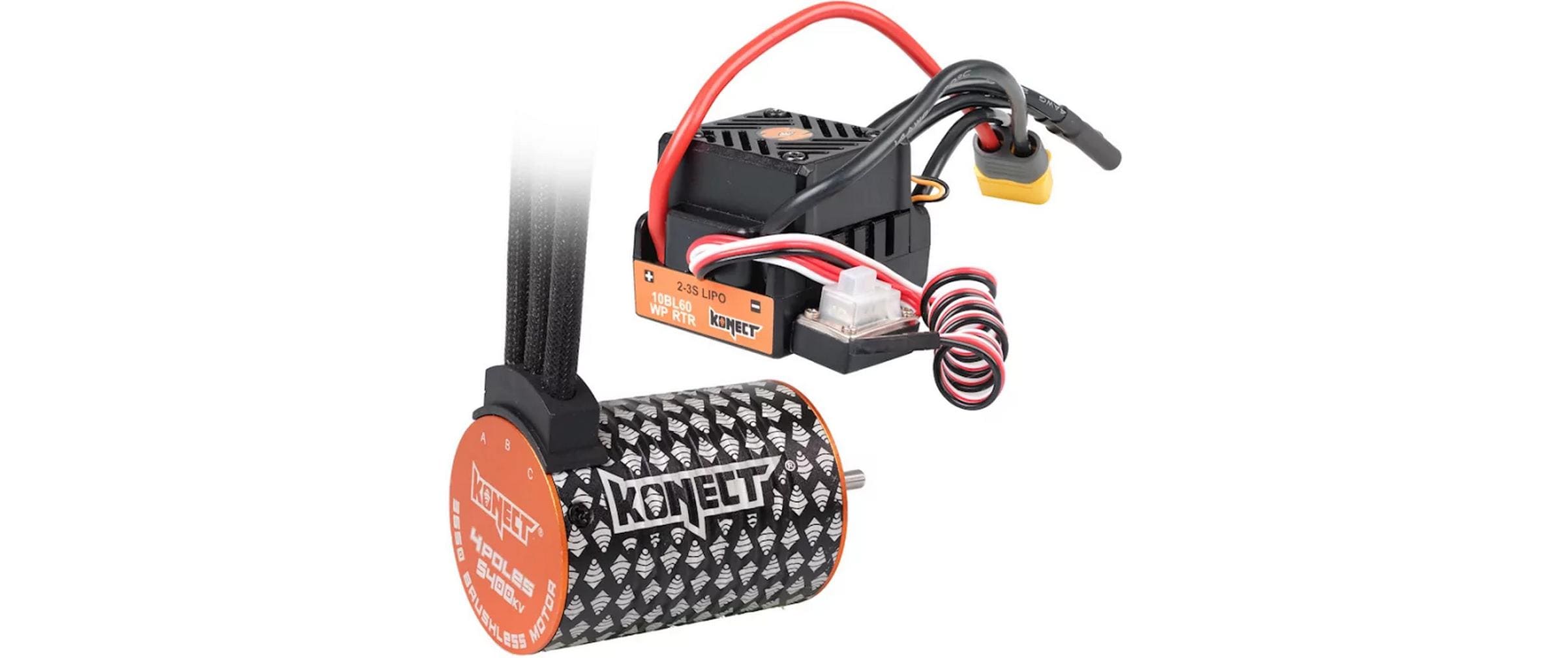 Brushless-Antriebsset 5400Kv 60Amp WP Motor 4P 3650SLFür den bürstenlosen Umbau jeder Art von RC-Car im Massstab 1:10 in einen Zwei- oder Allradantrieb