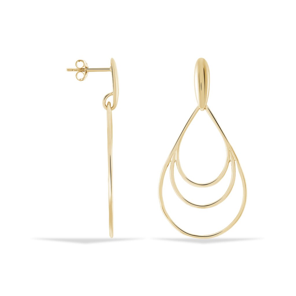 Boucles D'oreilles Pendantes Jenyfer Plaqué Or Jaune